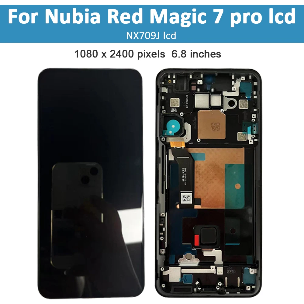 6.8\'\'Original Amoled For ZTE nubia Red Magic 7 Pro LCD Screen For RedMagic 7pro NX709J lcd Display Touch Digitizer Assembly