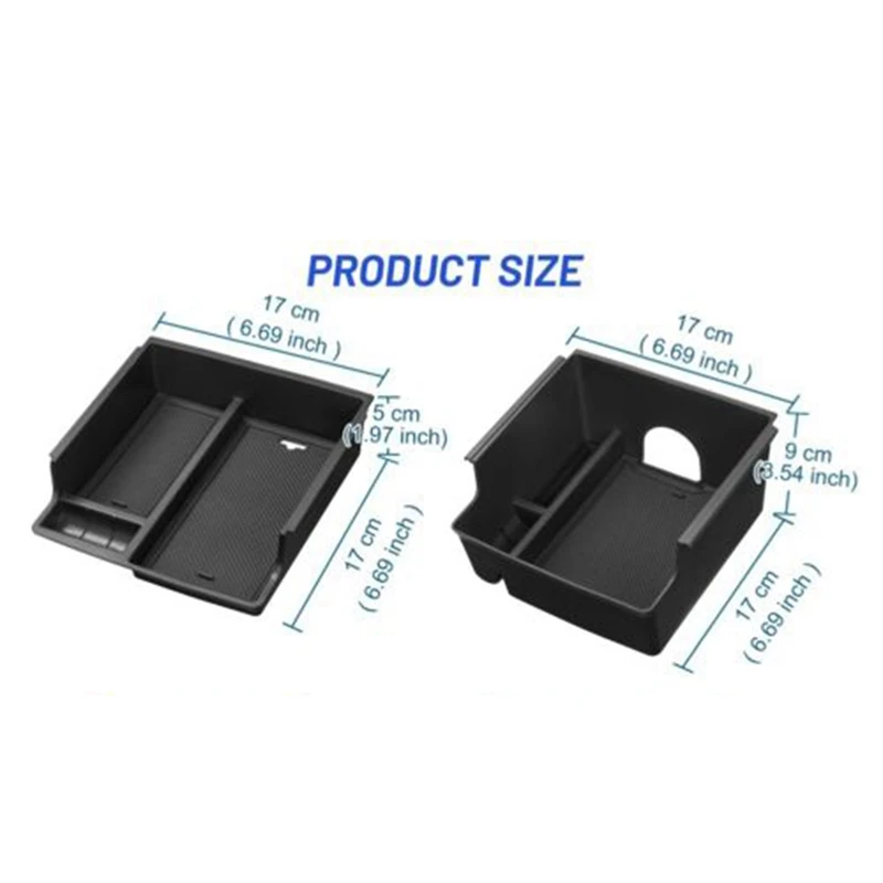 Double-Layer Central Armrest Box Storage Box For 21-22 Ford Bronco Center Console Armrest Box Pad Protector Accessories