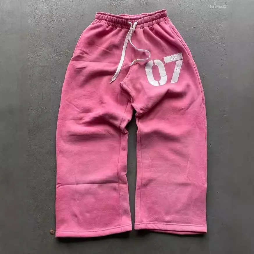

European and American Letter Printed Sweatpants Unisex Loose Pants Streetwear Sports Pants Loose Pants Y2K Style Pants Jogging