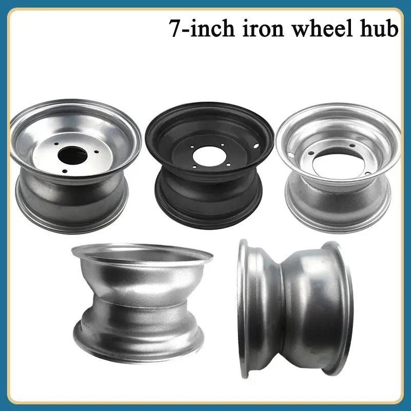 

16X8-7 ATV Wheel Rim High Strength Aluminum Alloy 8 Inch Wheel Rim Hub for Go Karts Golf Carts Silver Four Hole Silver New