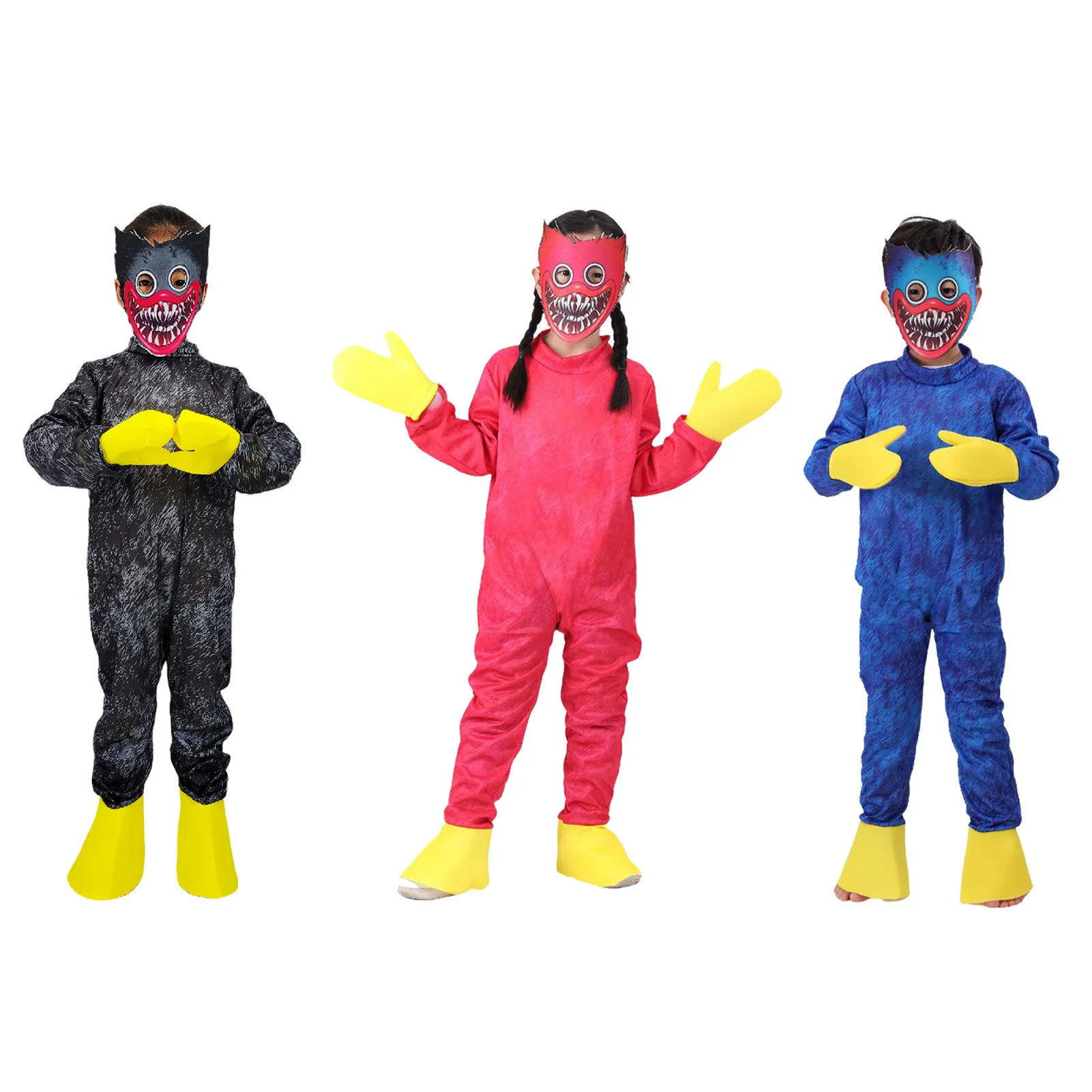 Halloween Cosplay Huggy Wuggy Costumes Cartoon Horror Big Mouth Poppys Holiday Gifts Children's Performance Playtime