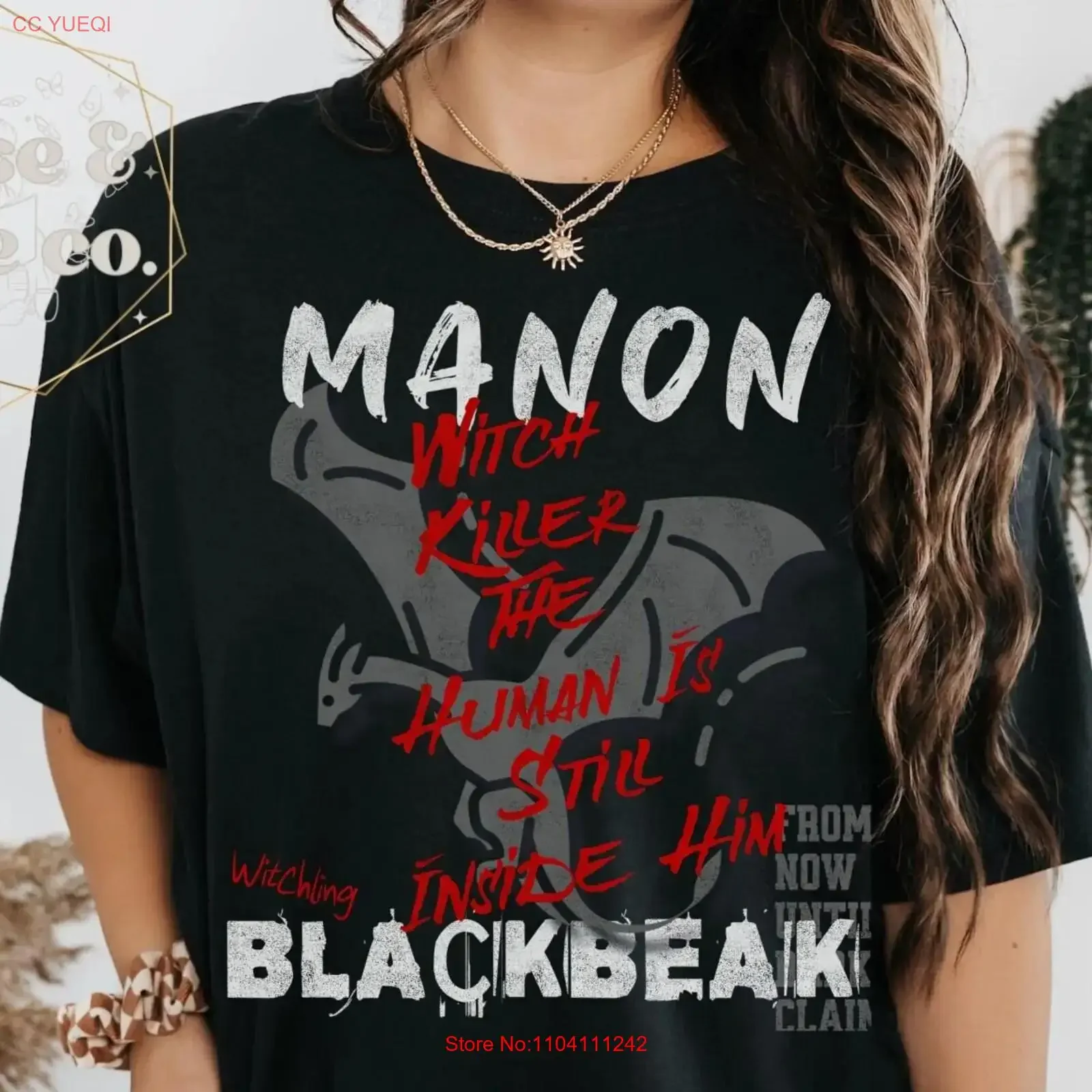 

Футболка с цитатой Manon Blackbeak The Thirteen Licensed SJM Merch Throne Of Glass Ironteeth Witches Dorian Haviliard винтажный