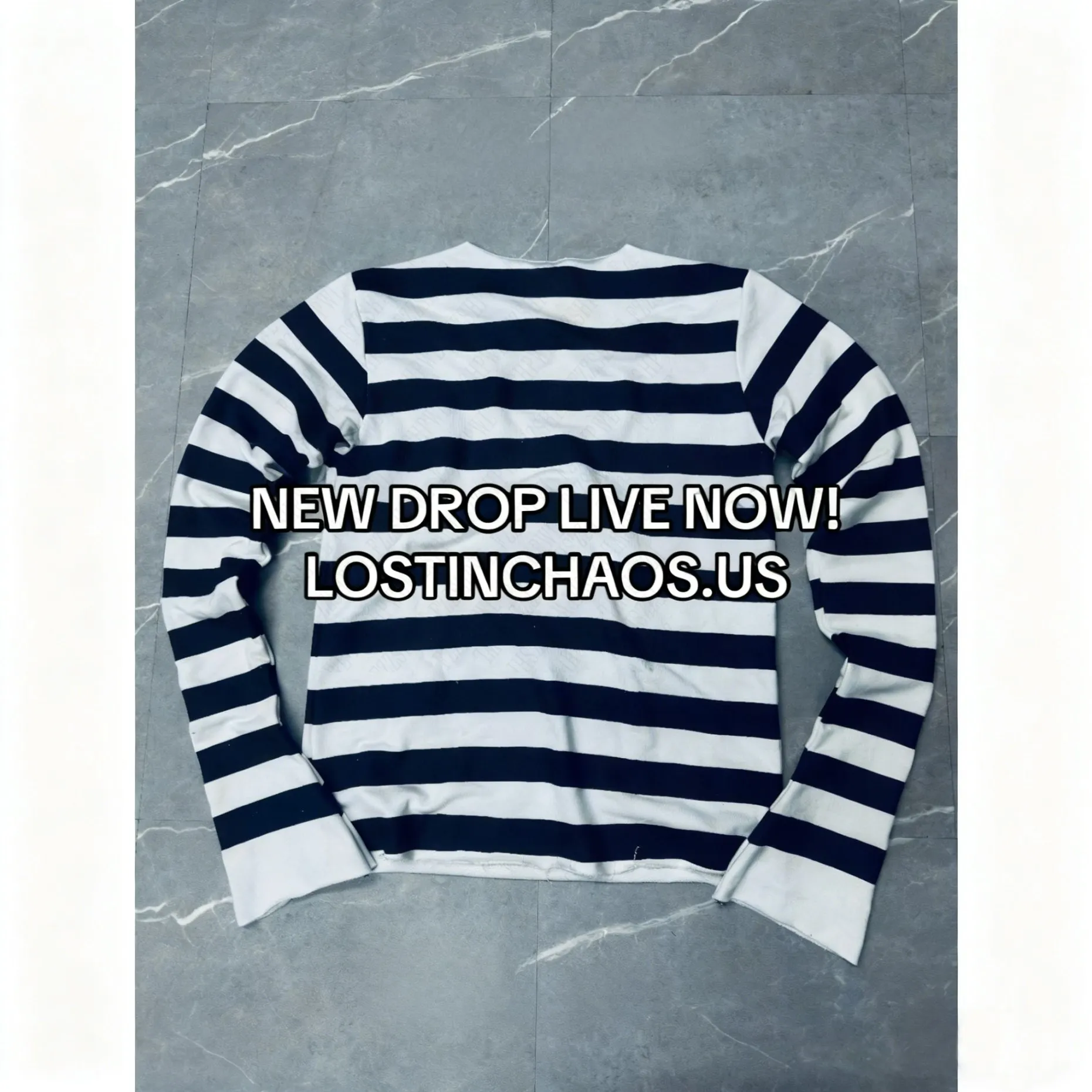 

INS personnalité rayures col rond garde - robe manches longues manches longues tête t - shirt bas Vintage Wear & MATCH Y2K