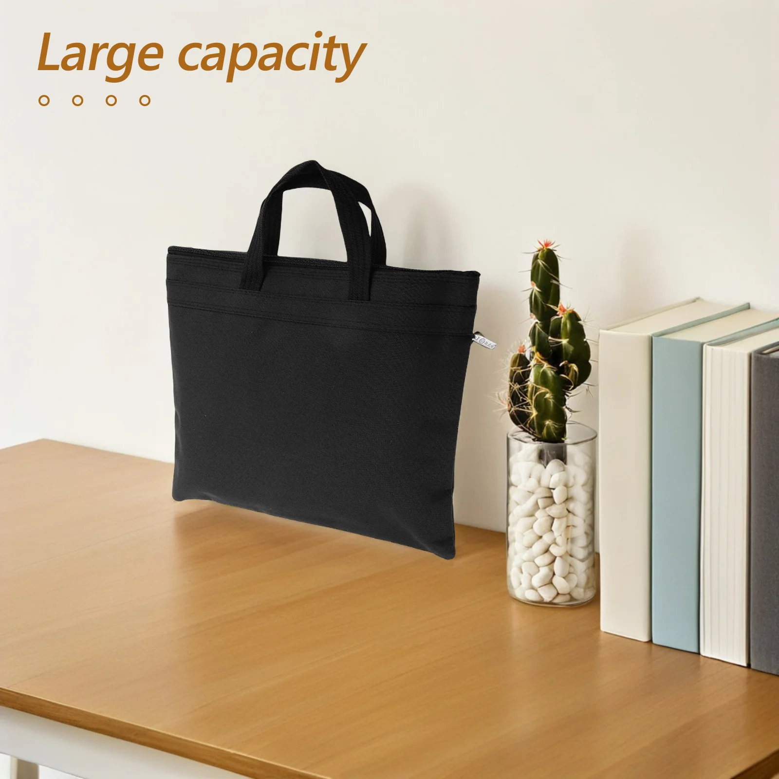 Zipper Business Handbag Oxford Cloth File Organizer Briefcase Waterproof Document Bag for Carrying Paper Files Books Folder Trav