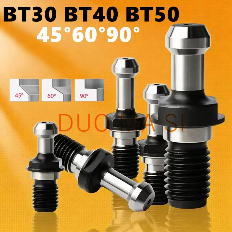 45° 60° 90°Through Hole Water Outlet Pull Stud BT30 BT40 BT50 Rear Pull Internal Cooling CNC Tool Holder Retention Knob