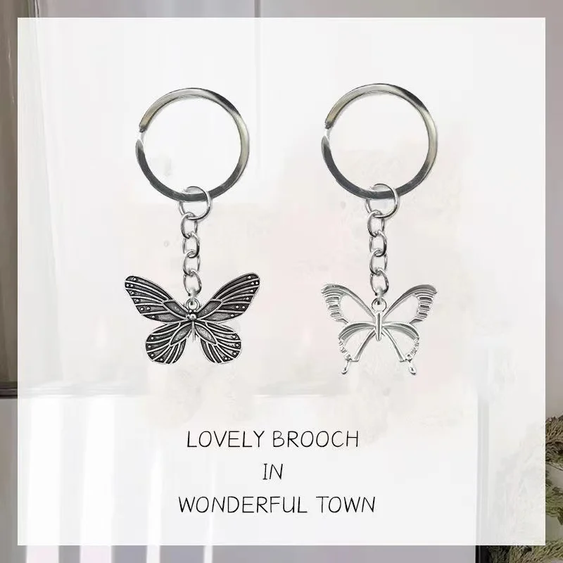 Butterfly  Sweethearts  Keychain Ring Pendant Men And Women Couple Key Chain Bag Pendant Wholesale