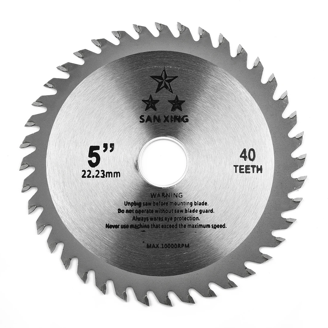 5 Inch Table Cutting  Disc Carbide Circular  Saw Blade 1" Bore 40 Teeth Max  RPM 5,500 For Wood  Plastic Metal Cutting Tools