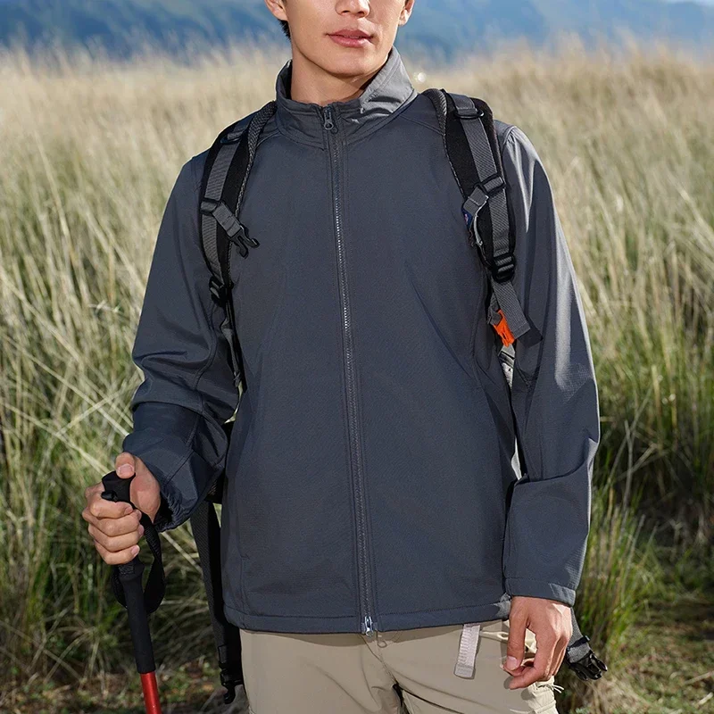 Uomo Donna Arrampicata all'aperto Campeggio Trekking Cappotto da pesca Casual Semplicità Giacca a vento sportiva con tasche Giacca impermeabile