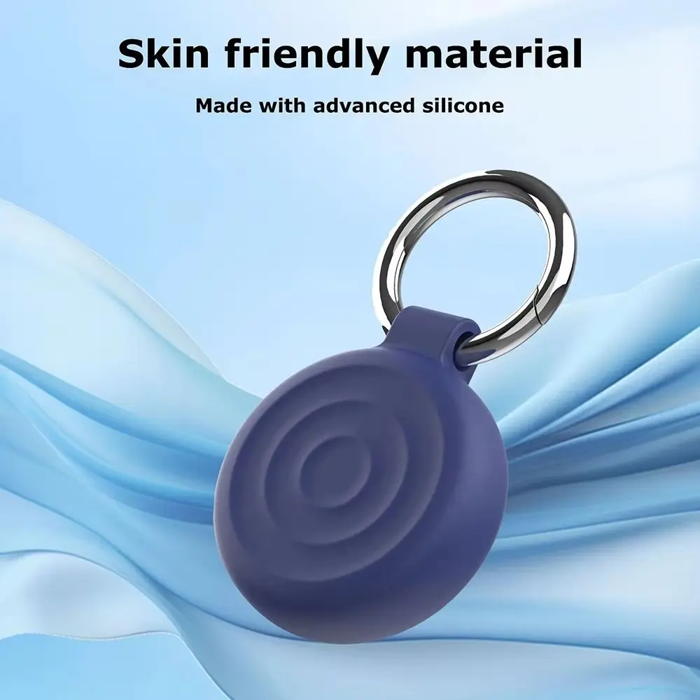 Silicone Protective Case Keychain Anti-lost Tracker Cover Waterproof Locator Holder Shell for Apple AirTag Tracker Accessories