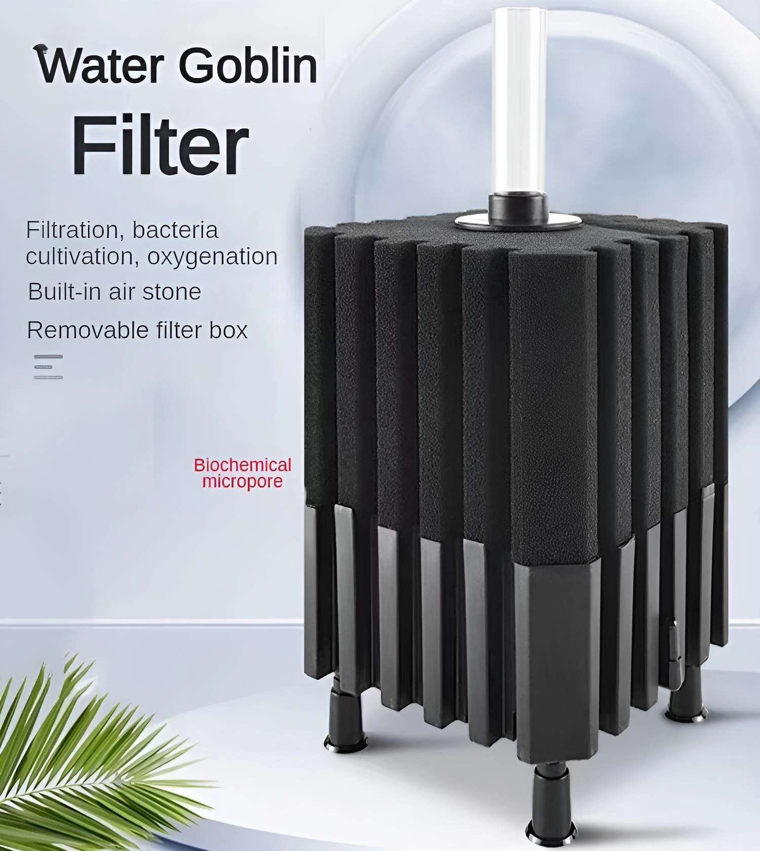 

Multifunctional Aquarium Bio Filter with Detachable Box, Air Stone, Oxygenation & Bacteria Cultivation for Fish Tank