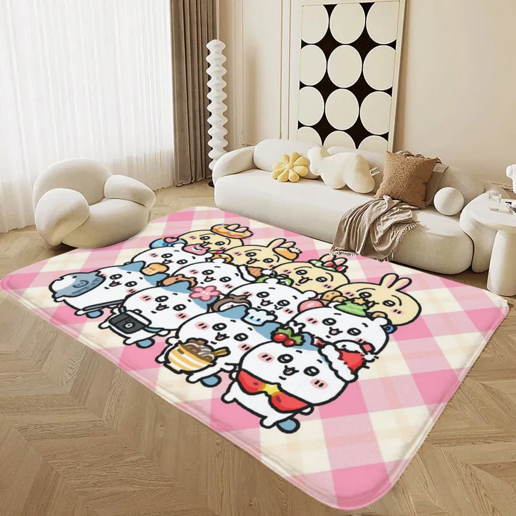 

Cartoon-Kawaii-Chiikawa-Cute Soft Large Carpet for Living Room Room Decor Plush Rugs for Children Bedroom Play Floor Mats