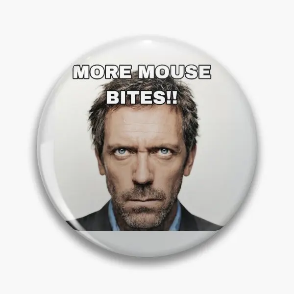 House Md More Mouse Bites  Soft Button Pin Cartoon Lover Cute Hat Jewelry Creative Metal Collar Funny Women Lapel Pin Brooch