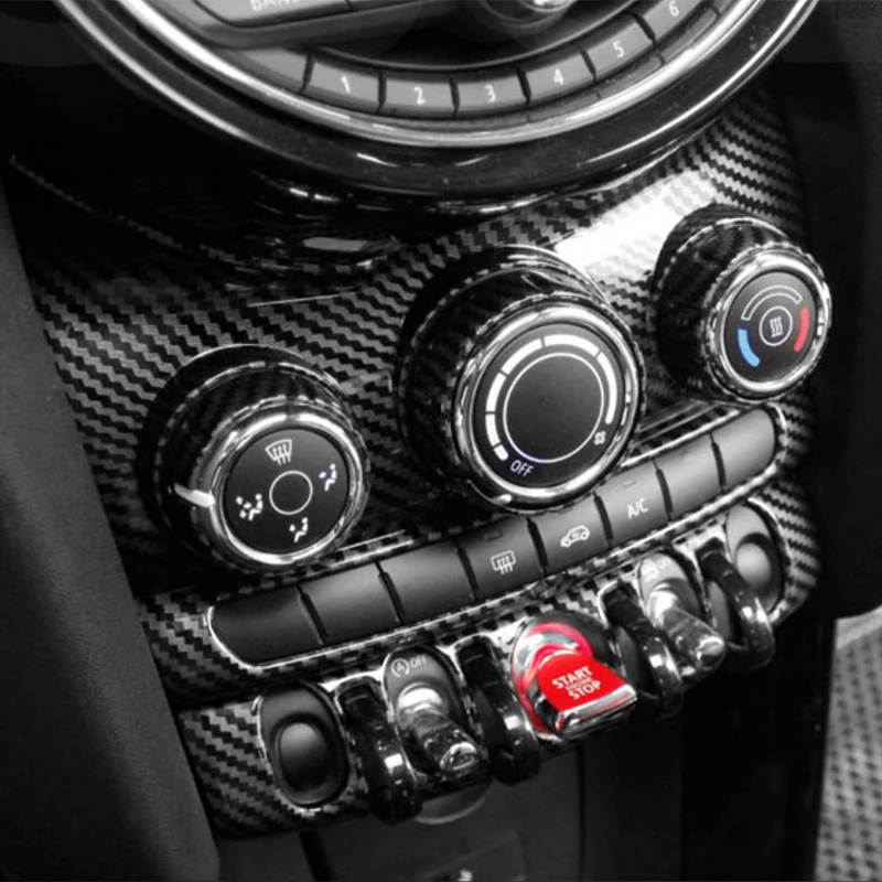 Car Air Conditioning Panel Cover Control Knob Ring Decorative Sticker For BMW MINI Cooper S F55 F56 F57 Interior Car Accessories view 2