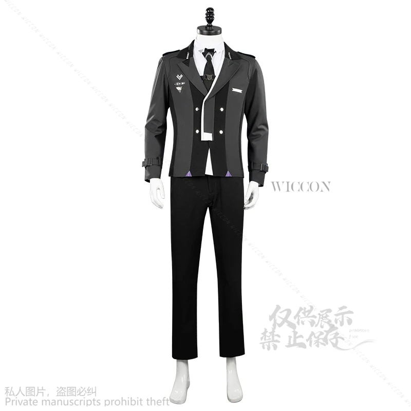 Sylus Anime Game Love And Deepspace NEW Costume Cosplay Prop Wig Suit DK Black Uniform Daddy Xavier Rafayel Zayne Hallowen Party