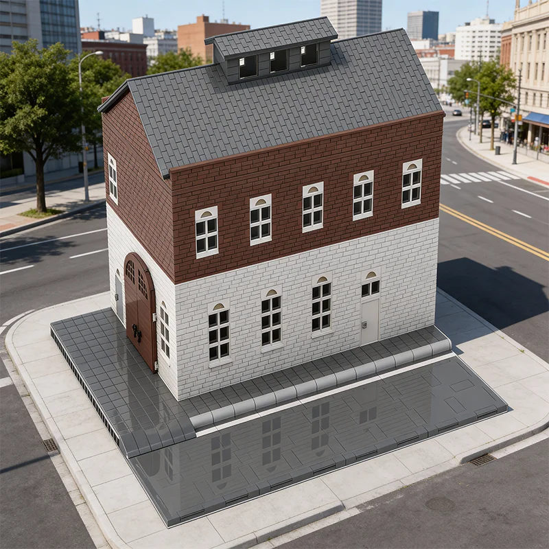 5809 PCS Urban Precision Auto Shop MOC Customize Modular Building Block Popular Model Brick Technology DIY Toy Christmas Gift