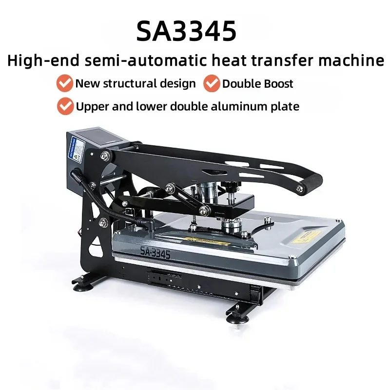 Heat transfer machine semi-automatic heat transfer printing machine high-pressure flatbed printing for clothes
