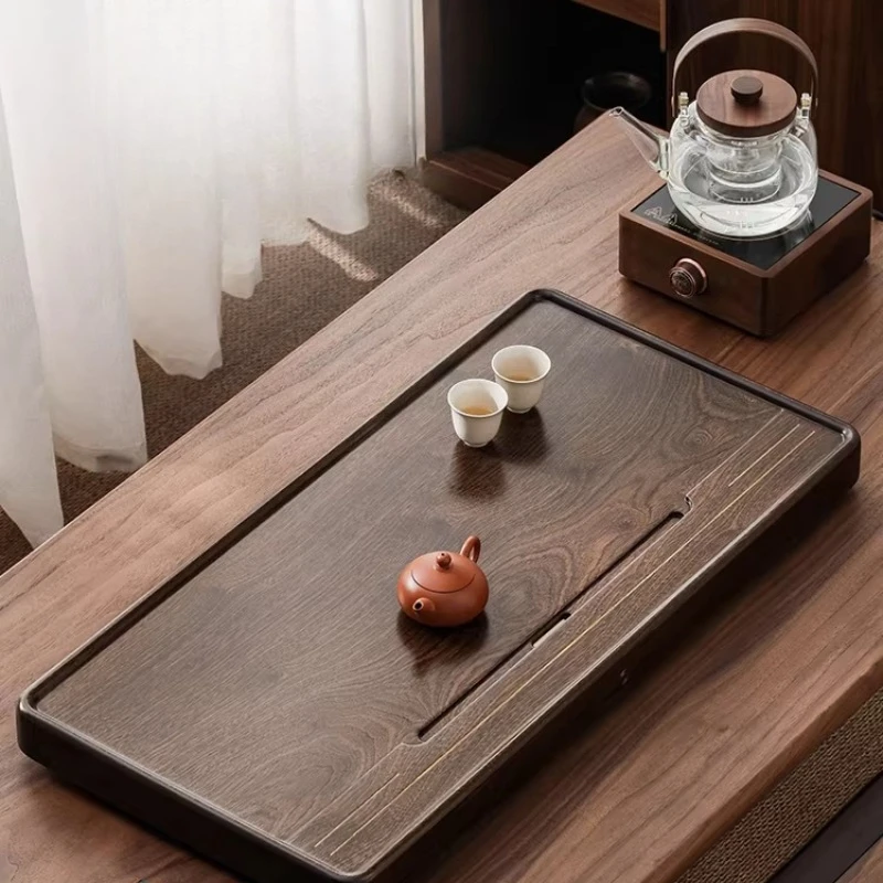 Gongfu Original Tea Tray Chinese Modern Vintage Antique Tea Tray Designer office Rectangular bandeja de madera Tea Supplies