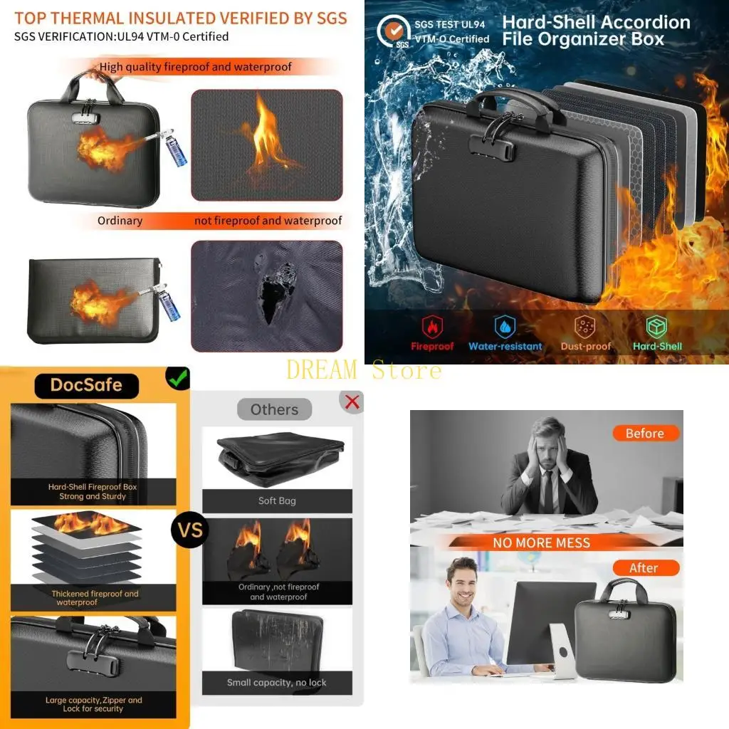 

Квадратный огнестойкий водонепроницаемый контейнер для хранения ценных вещей для ноутбуков, лучшая распродажа