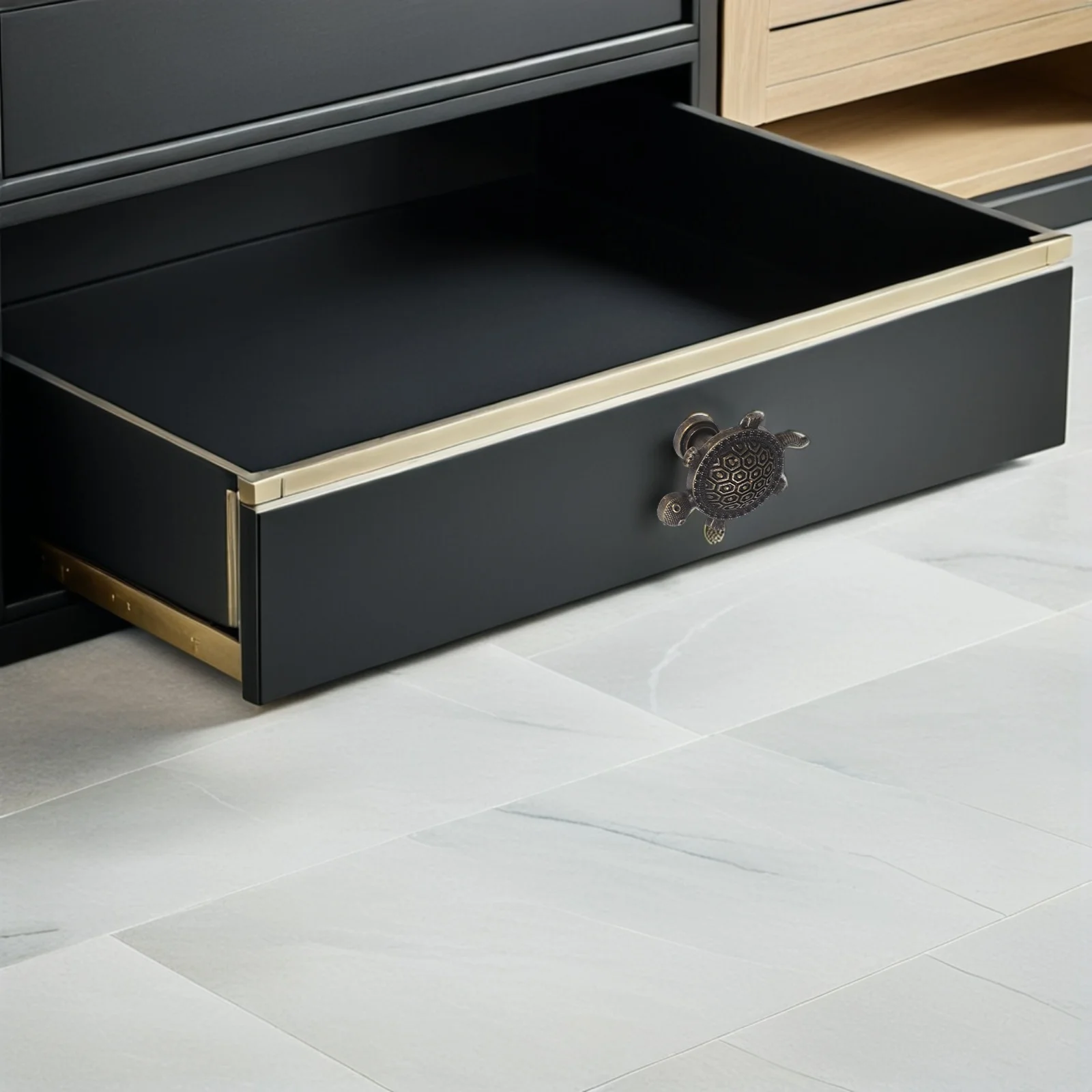 

6Pcs Alloy Turtle Drawer Handles Ocean-Themed Zinc Metal Pulls for Kitchen Bathroom Cabinet Furniture Coastal Decorative Knobs