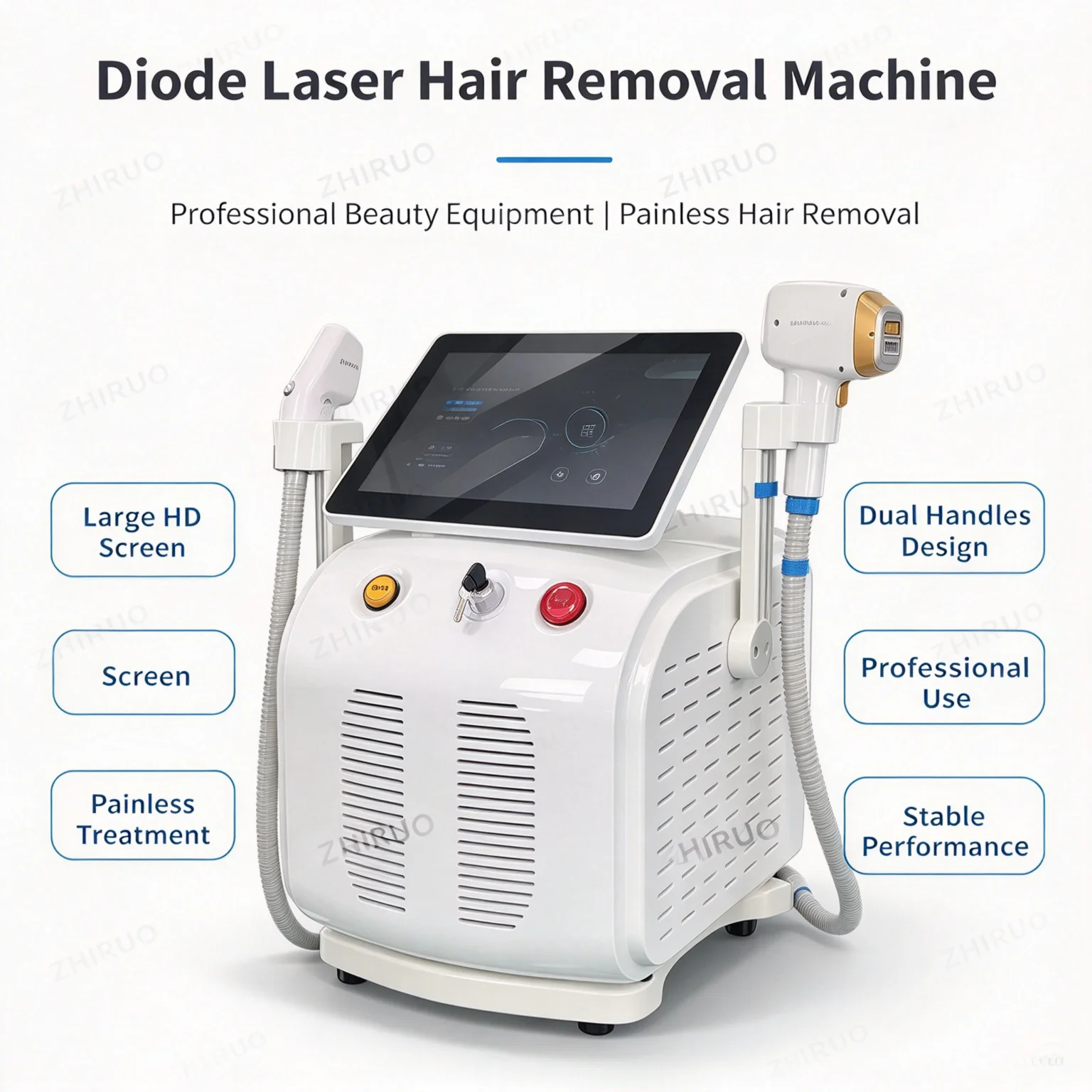 Professional Ice Titanium Diode Lase Body Hair Removal Machine Permanent Depilation lase Hair Remove