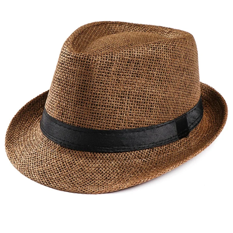 Gentleman Sonnenhut Urlaub Männer Stroh Hut Cowboy Sommer Retro Panama Reisen Reise Beiläufige Kappen Elegante Männlichen Chapeau Breite Krempe