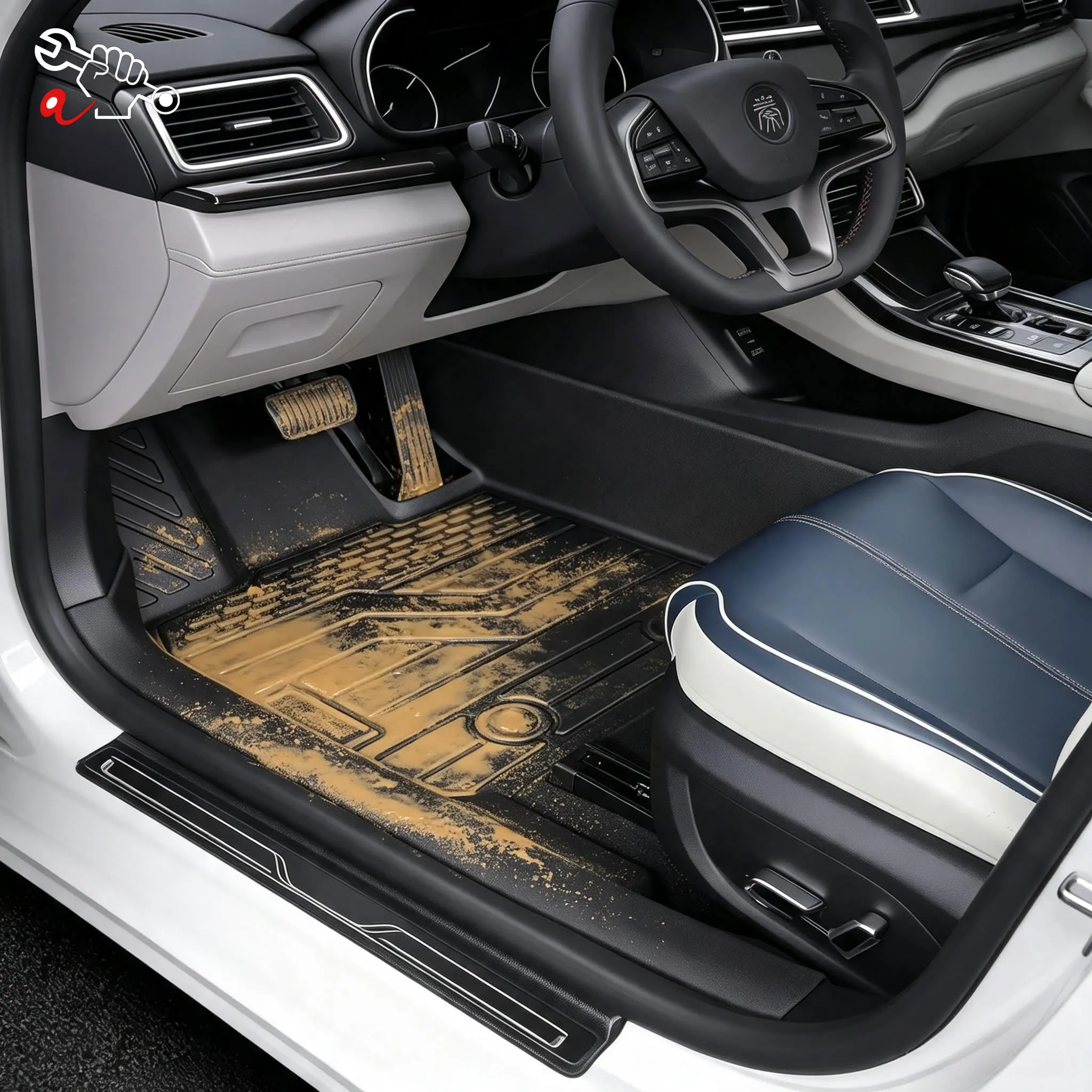 Left-Hand Drive Car Custom Fit Floor Mat For BYD King Destroyer 05 2022-2024Full-surrounded Waterproof All-Weather Floor Liner