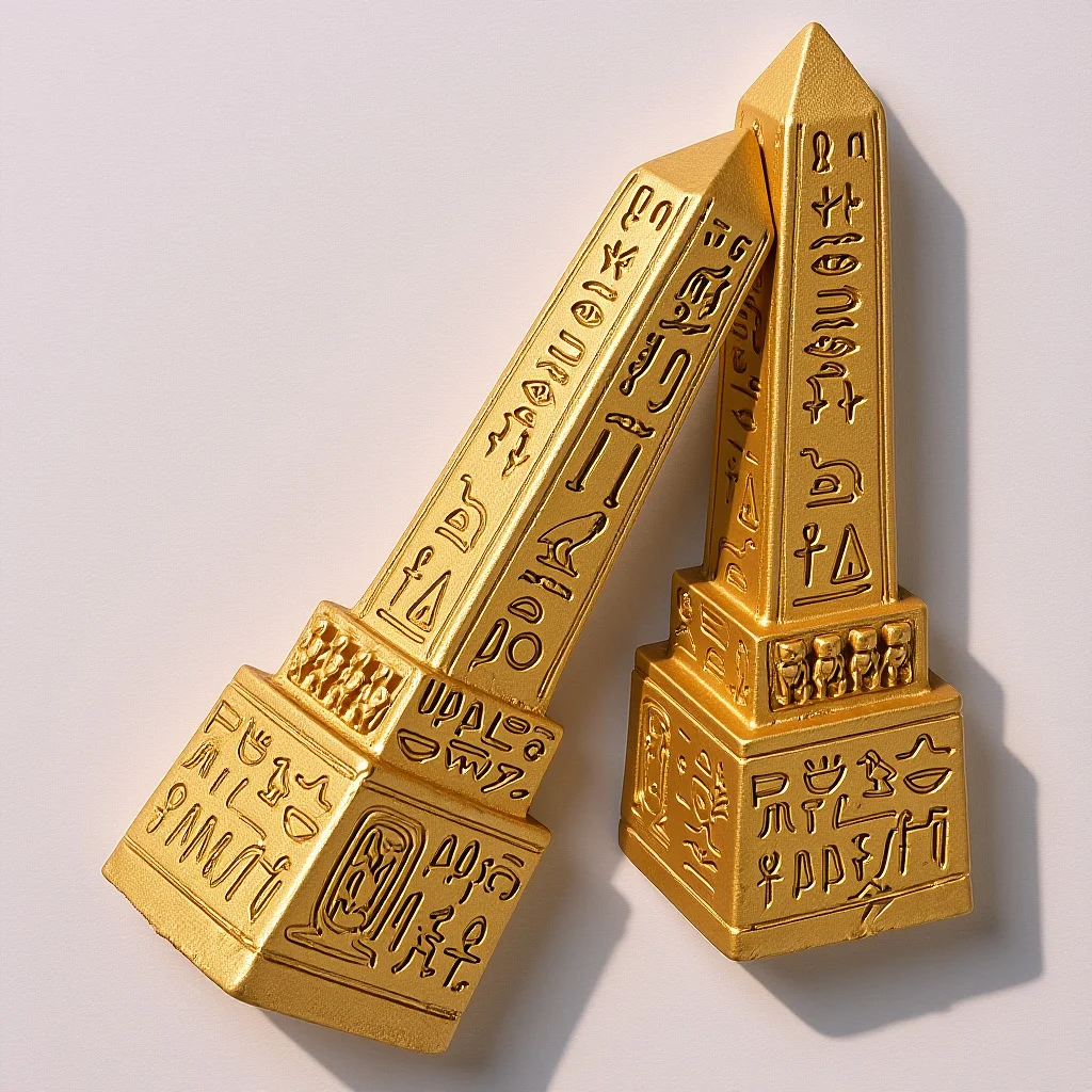 

2Pcs Egyptian Tower Decor Resin Ancient Egypt Landmark Home Desktop Ornament Small Delicate Design for Office Shelf Display