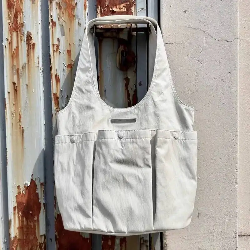 Sweet Cool Y2k Aesthetic Punk Women's Handbags Grunge Pleated Pockets Tote Bags Casual Office Lady Shoulder Underarm Bag Fashion