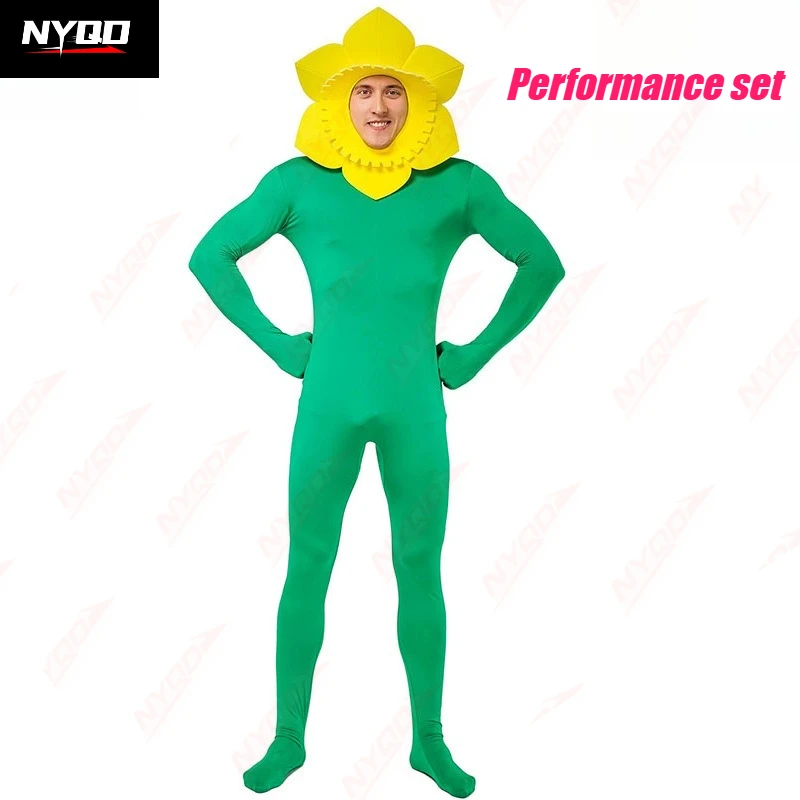 Cosplay Costume Sunflower Set Adult Carnival Parody Costume Stage Performance Costume Halloween Party Carnival Stage Play