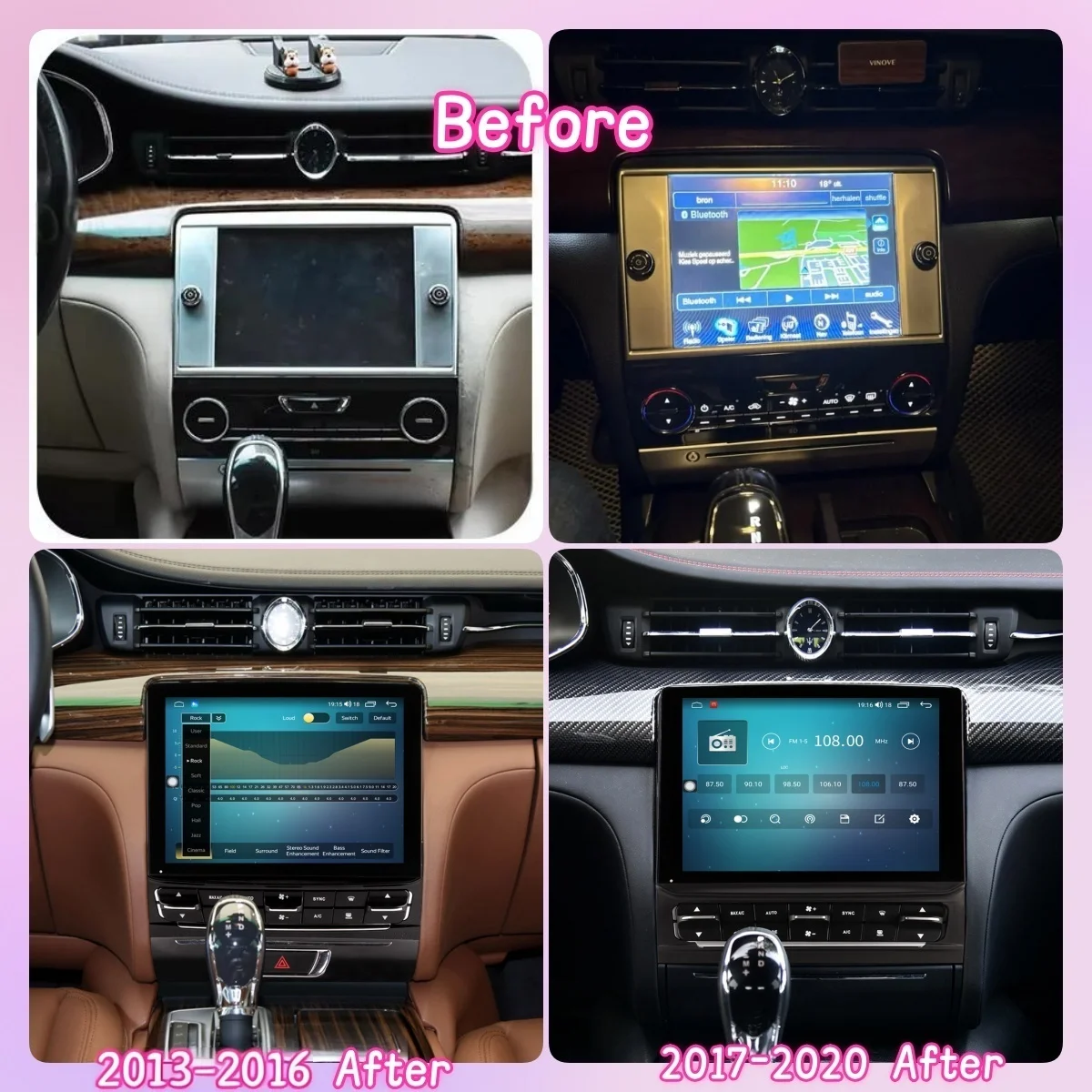 For Maserati Quattroporte 2013-2020 Carplay Android 15 Car Radio Multimedia Player Stereo GPS Navigation Bluetooth DSP Head Unit