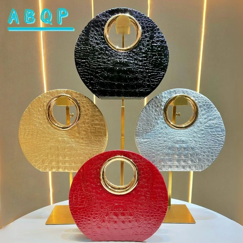 

Evening Handbag Shiny Dinner Party Handbag Luxury Brand Round Personality Fashion Women's Shoulder Crossbody Bag High Quality
