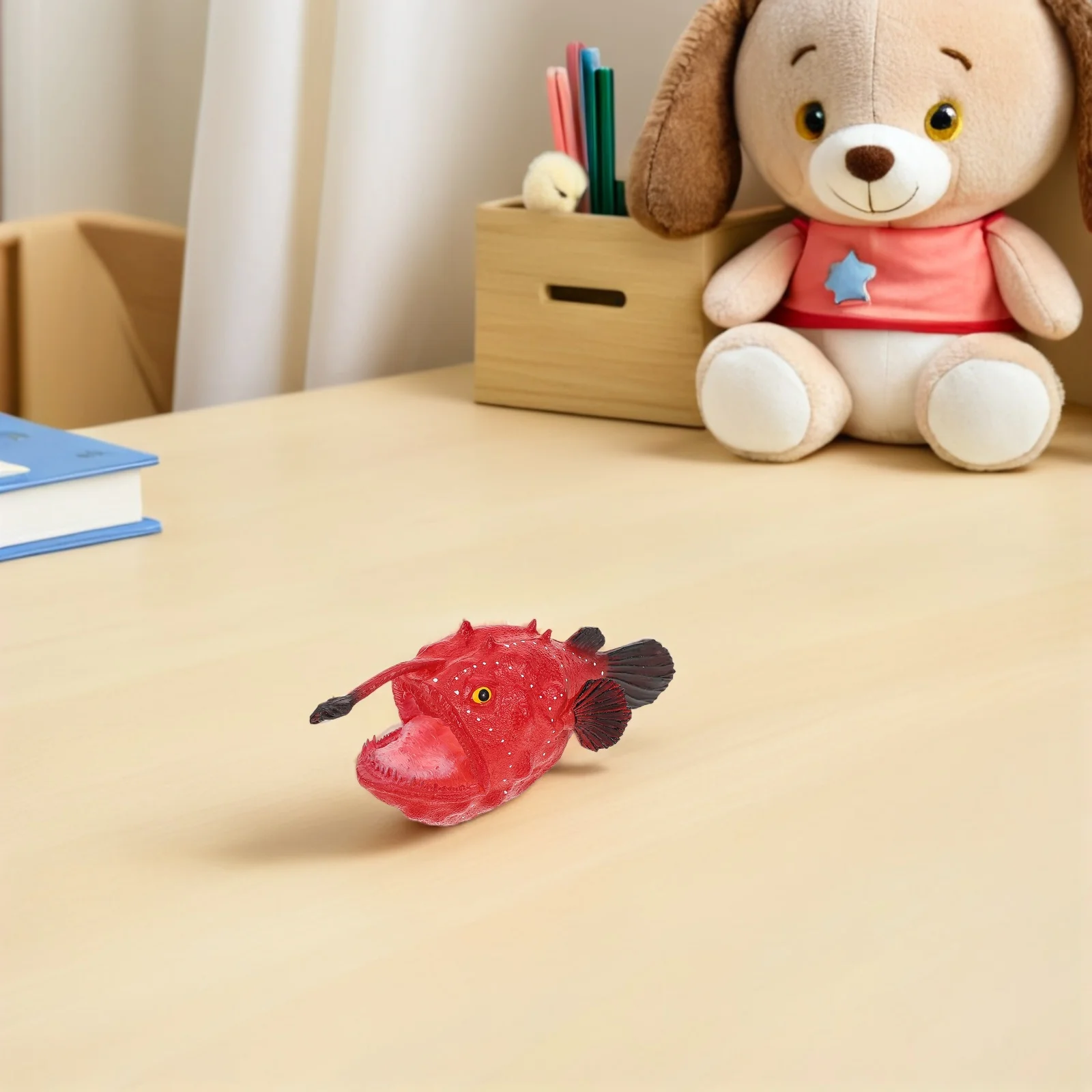 1 pz mini figure realistiche pesci d'altura per bambini apprendimento scientifico forniture per feste sull'oceano gioco sensoriale biologia marina