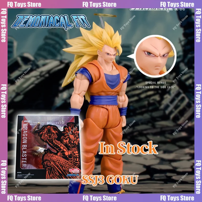 En Stock, Figura Coleccionable de Anime Demoniacal Fit Dragon Ball Z Goku Ssj3 "Dragon Fist Burst" de 6 Pulgadas, Modelo de Juguete Articulado, Regalo