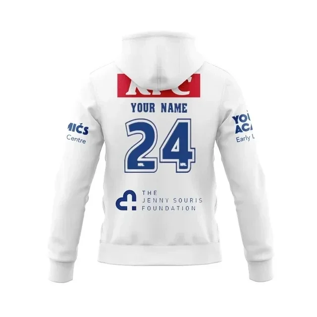 Maatwerk 2024 Bulldogs Thuis/Uit/Warming-Up Hoodie Met Rits-Herenmaat: S-5XL (Print Aangepast Naamnummer)