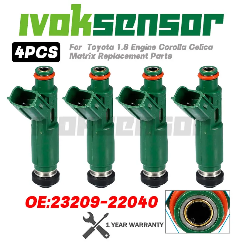 

4 шт. топливная форсунка 23250-22040 23250-0D040 для Toyota Celica MR2 Spyder Corolla Matrix Chevy Prizm Pontiac 1.8L 2000-06 12 отверстий