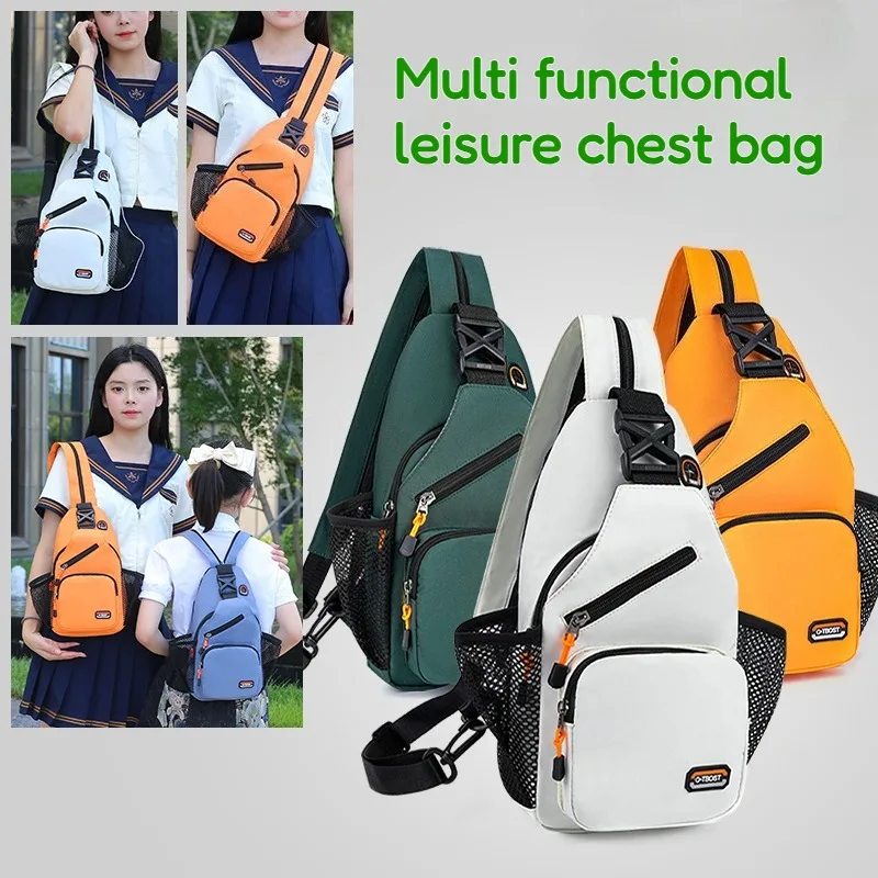 

Водонепроницаемая нагрудная сумка большой вместимости, модная многофункциональная сумка через плечо, подходит для занятий спортом на открытом воздухе