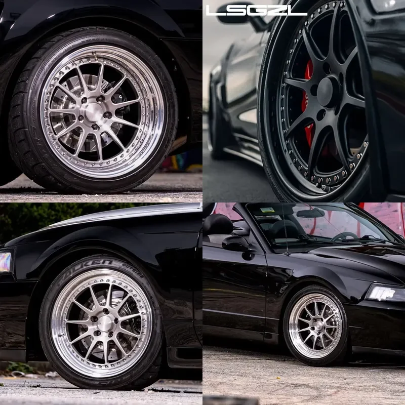 Nuevas llantas de fibra de carbono forjadas de 2 piezas con aros Beadlock, estilo Deep Dish, para autos, con medidas 5x114.3/5x130/5x120/6x139.7/5x127, de 18 a 22 pulgadas.