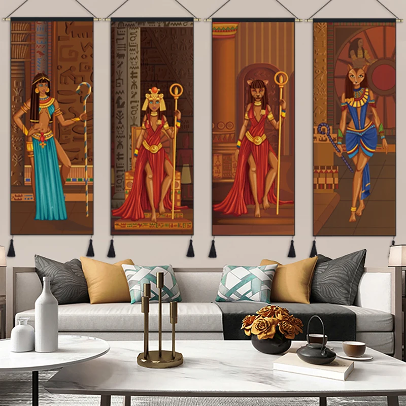 Southeast Asian Cloth Art Hanging Picture India Ancient Egypt Pharaoh Hanging Cloth Living Room Sofa Background Wall Decoration