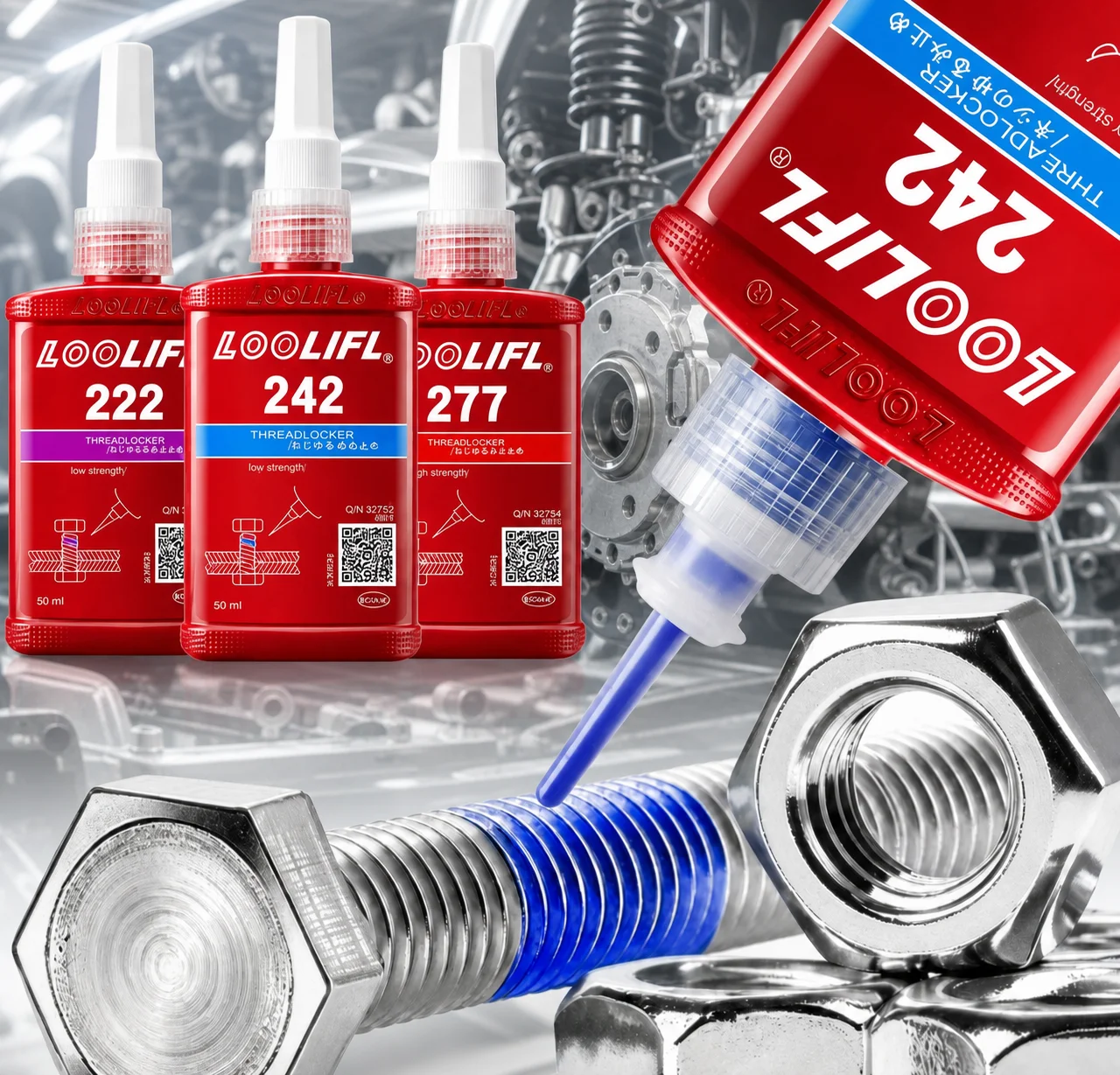 Threadlocker 222 242 243 262 277 Cola Anaeróbica para Parafusos, Agente de Fixação de Roscas, Selante Antidesaperto para Parafusos e Porcas de Metal AliExpress