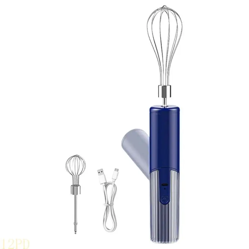 12PD Practical Electric Blenders 3 Speed Controllable Foldable Handle Stainless Steel Mixing Tool Wireless Eggs Beater