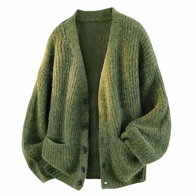 Men Fashionable Trendy Handsome Outdoor Knitted Cardigan Sweater Daily Sports Leisure Windproof Warm Comfortable Breathable Top