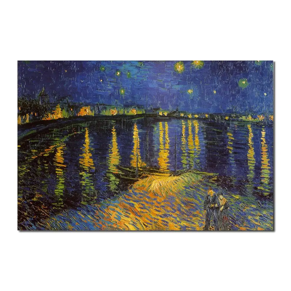 

Starry Night Over the Rhone of Vincent Van Gogh Art Oil Paintings Canvas Reproduction Hand-painted Home Decor High Quality