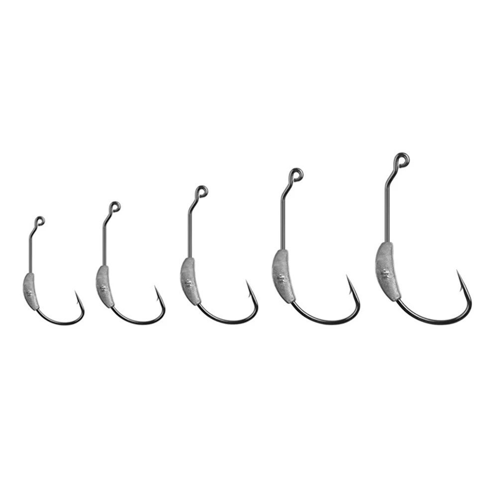 Fish Hook Anti Hanging Bottom and Spring Lock Pin for Better Performance 5pc Fishing Hooks Set 2g/25g/3g/525/7g