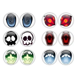 12pcs/bag Skeleton Coffin Blyth Ob11 BJD DOLL 10MM-40MM Glass Cabochon Eyes Chips DIY Accessory Suitable For MIX Pupil Eye Chips