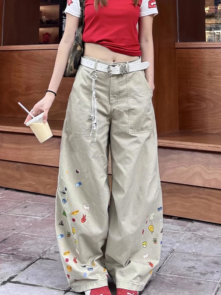

Women's Y2k Cargo Pant Harajuku Japanese 2000s Style Baggy Trousers Vintage Casual Pants Trashy Clothes 2025 Fashion