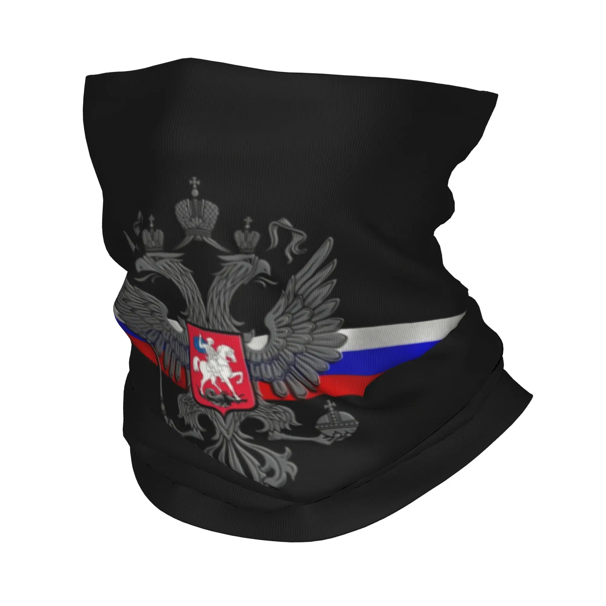 Custom Russia Proud Bandana Neck Warmer Men Women Winter Hiking Ski Scarf Gaiter Russian Flag Face Cover