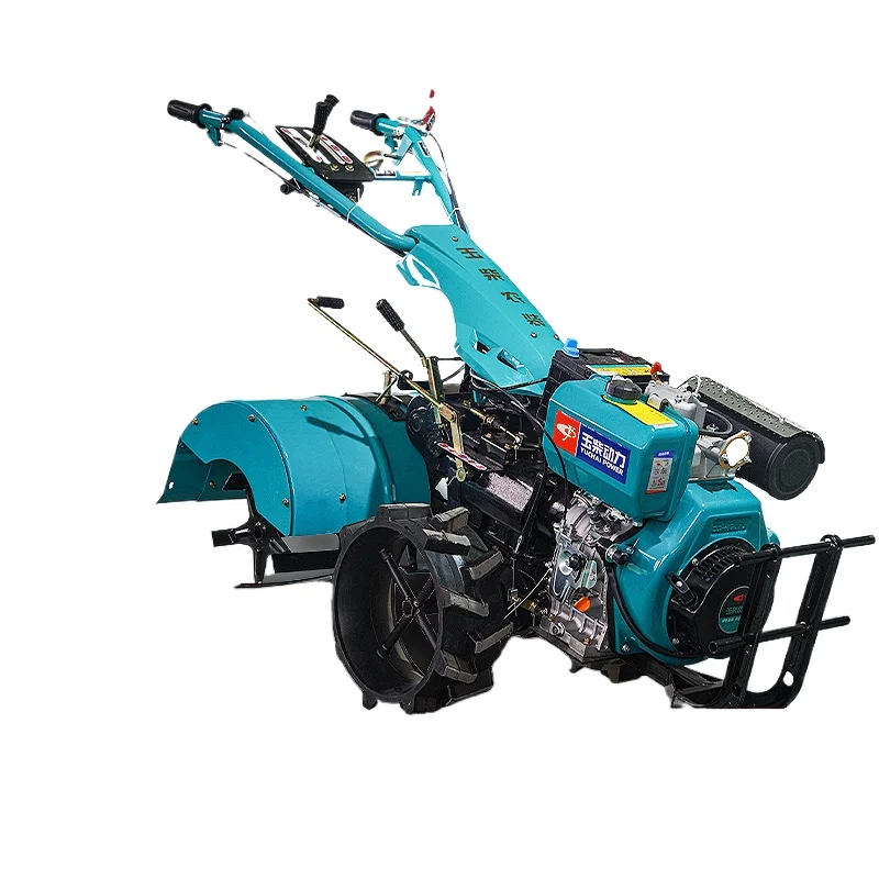 

Four-wheel drive large direct micro-tiller full gear rotary tiller trencher water and drought
