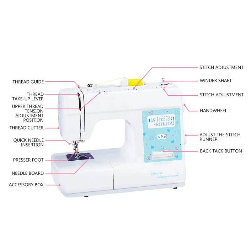 

Electric Household Small Sewing Machine Multi-function Selvedge White
