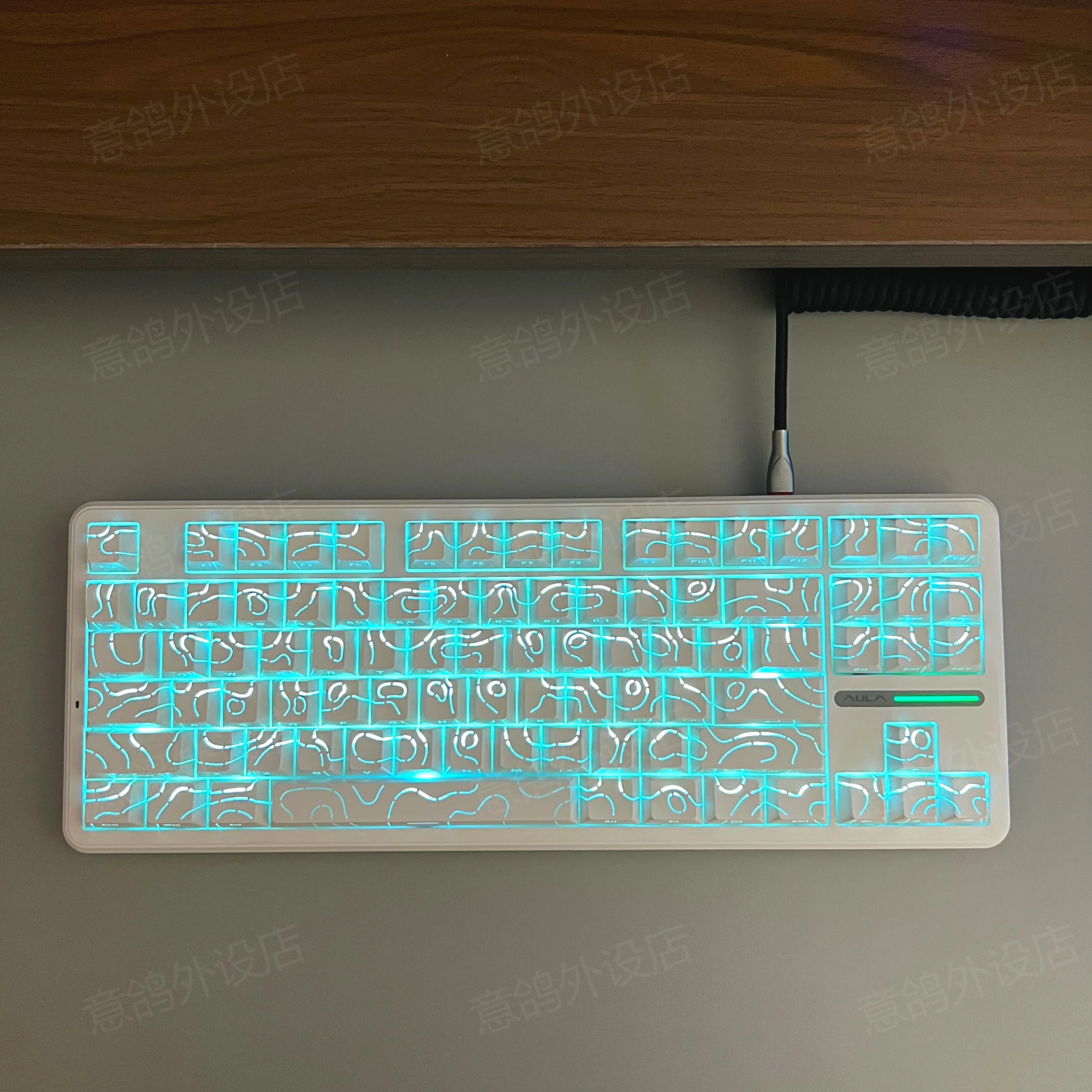 Contour 4.0 Keycap Line Translucent Cherry Pbt 87/60/75 Side Engraving Only 87 Keys And Below Keyboard Available Keycaps