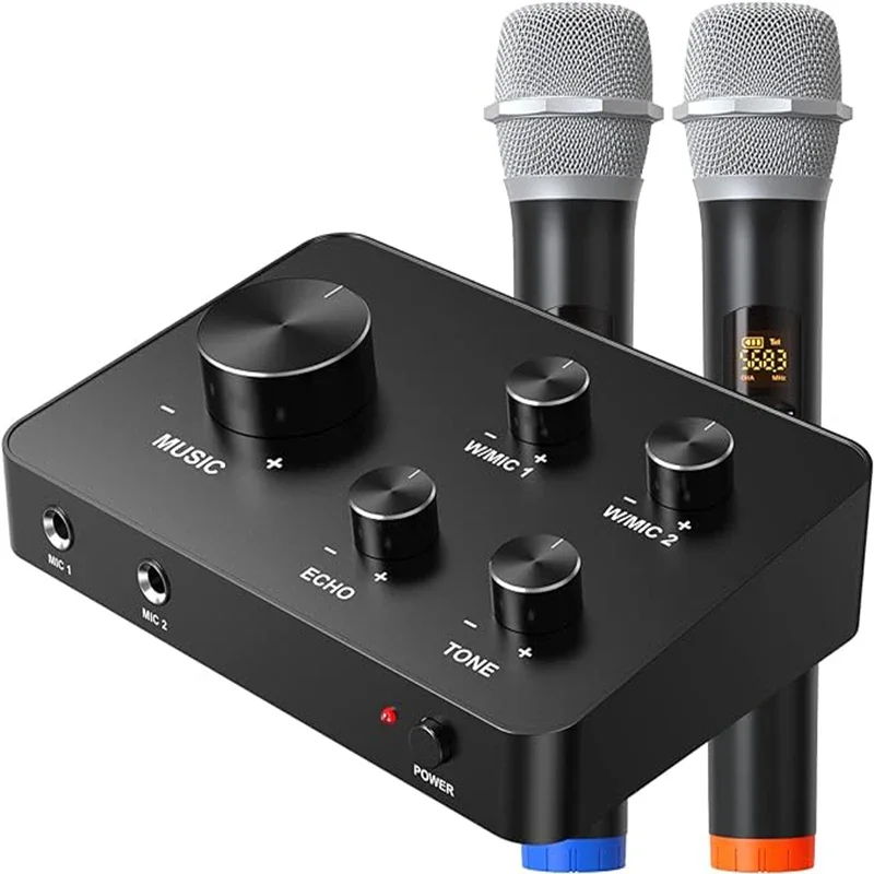 

Smart TV Wireless Microphone Karaoke Mixer System HD Video Tone Echo Karaoke Mixer AUX BT Home KTV Sing Sound Bar Karaoke Mixer